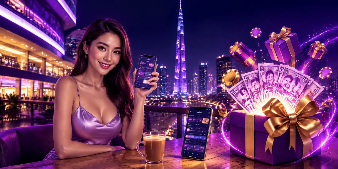 Pengguna menggunakan aplikasi kasino mudah alih di Kuala Lumpur